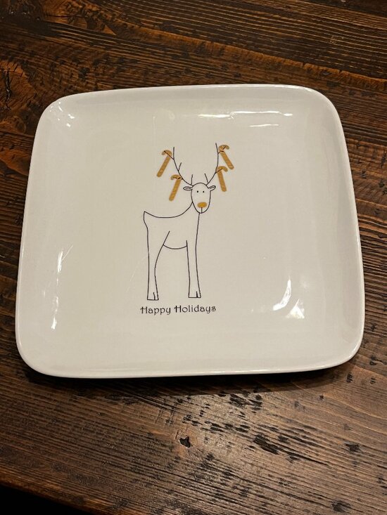 BIA Holiday Plate - Reindeer - Picture 1 of 5